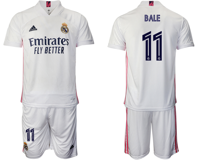 Men 2020-2021 club Real Madrid home #11 white Soccer Jerseys